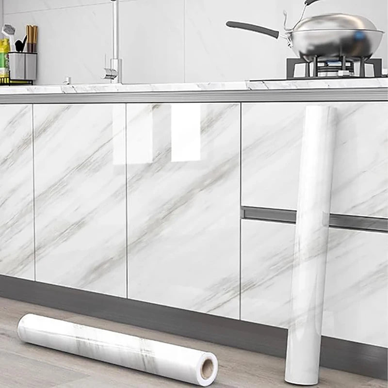 Papier Peint Adhésif Effet Marbre – Revêtement Imperméable pour Meubles et Cuisine