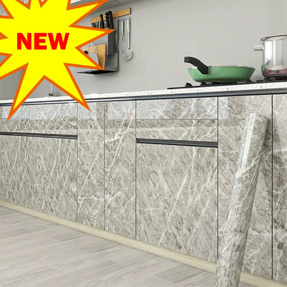 Papier Peint Adhésif Effet Marbre – Revêtement Imperméable pour Meubles et Cuisine