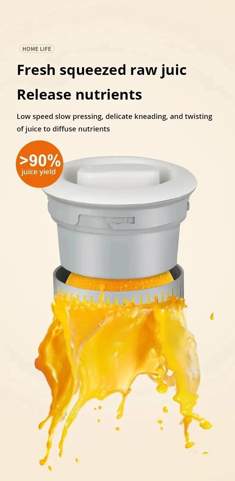 Remplace le long titre AliExpress par celui-ci :
Presse-Agrumes Électrique Automatique – Extracteur de Jus Sans Fil USB