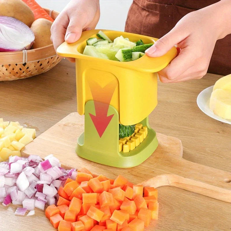 Remplace le long titre AliExpress par celui-ci :
Coupe-Légumes à Pression Manuelle – Hachoir à Dés Rapide