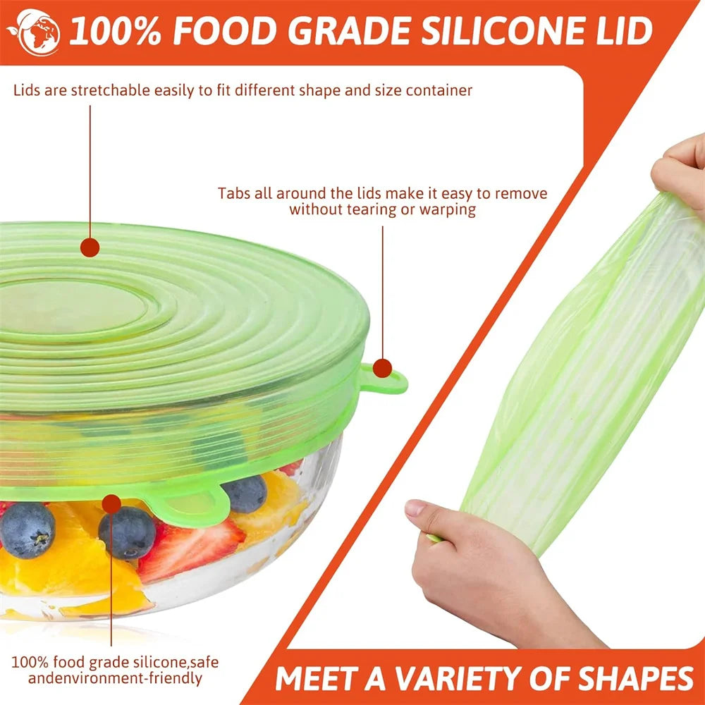 Dites adieu au film plastique jetable avec ces couvercles magiques réutilisables ! 🍏🥗