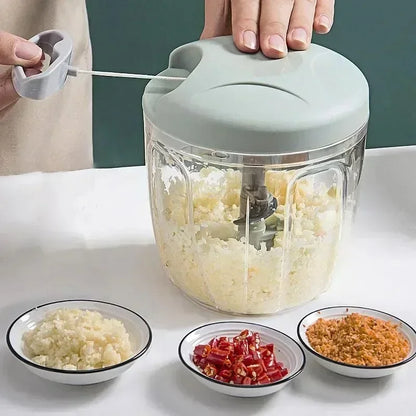 500ML Manual Meat Mincer Garlic Chopper Rotate Garlic Press Crusher Vegetable Onion Cutter Kitchen Cooking  Food Chopper