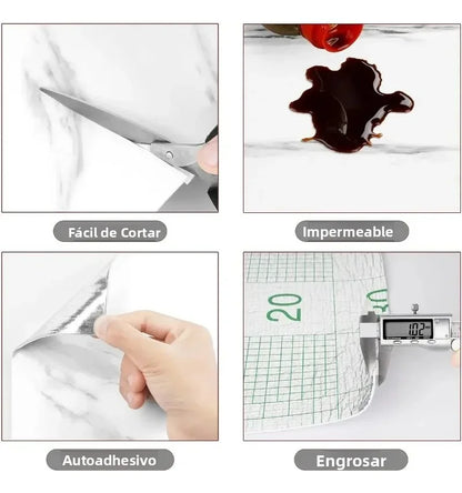 Panneaux Muraux Adhésifs 3D Effet Marbre – Revêtement Mural en Mousse Imperméable