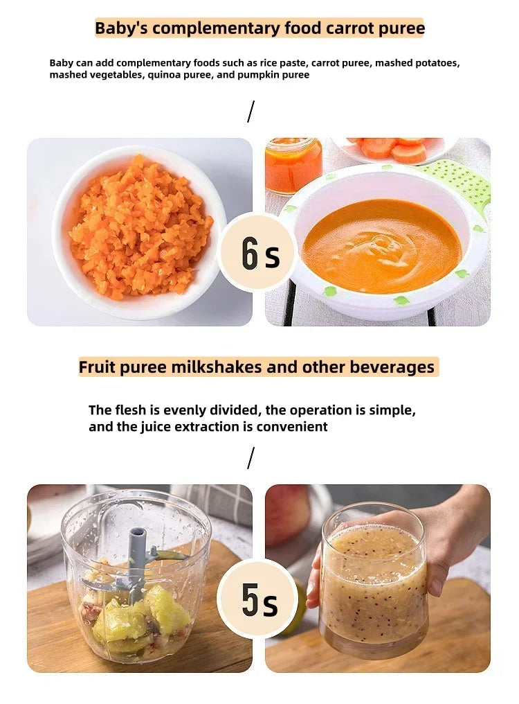 500ML Manual Meat Mincer Garlic Chopper Rotate Garlic Press Crusher Vegetable Onion Cutter Kitchen Cooking  Food Chopper