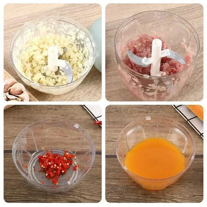 500ML Manual Meat Mincer Garlic Chopper Rotate Garlic Press Crusher Vegetable Onion Cutter Kitchen Cooking  Food Chopper
