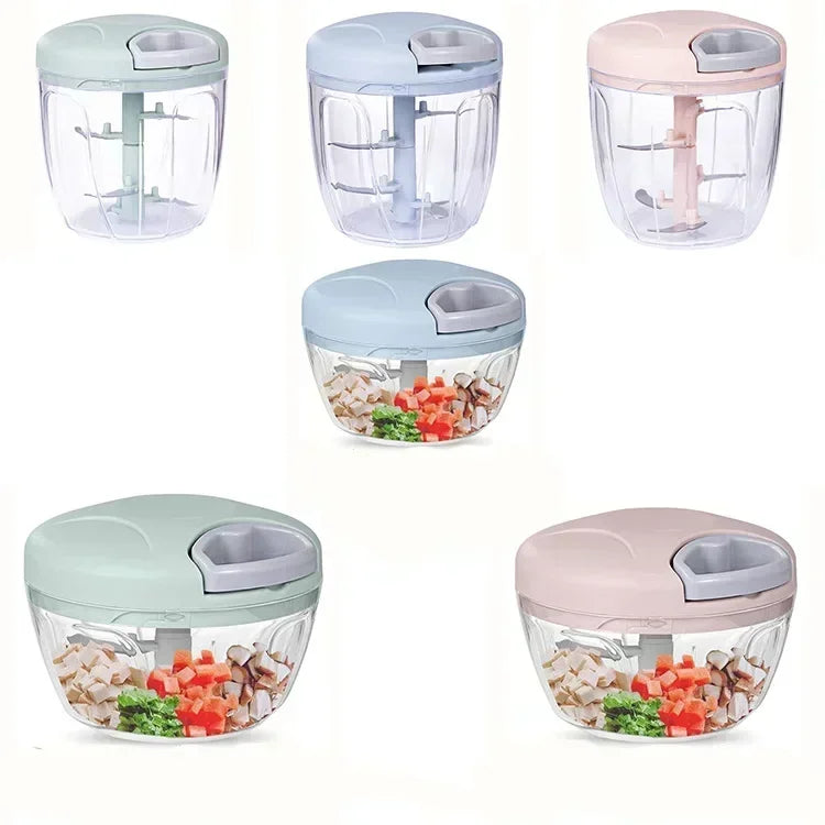 500ML Manual Meat Mincer Garlic Chopper Rotate Garlic Press Crusher Vegetable Onion Cutter Kitchen Cooking  Food Chopper