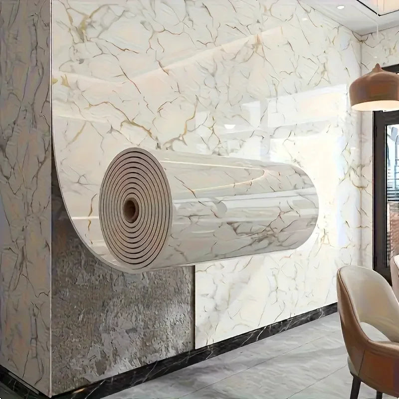 Panneaux Muraux Adhésifs 3D Effet Marbre – Revêtement Mural en Mousse Imperméable