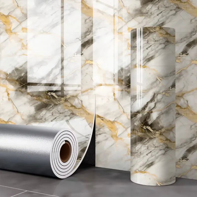 Panneaux Muraux Adhésifs 3D Effet Marbre – Revêtement Mural en Mousse Imperméable