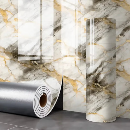 Panneaux Muraux Adhésifs 3D Effet Marbre – Revêtement Mural en Mousse Imperméable