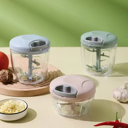 500ML Manual Meat Mincer Garlic Chopper Rotate Garlic Press Crusher Vegetable Onion Cutter Kitchen Cooking  Food Chopper