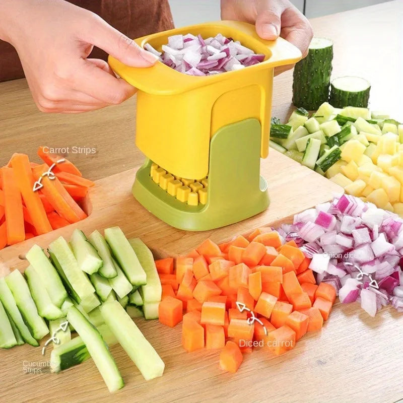 Remplace le long titre AliExpress par celui-ci :
Coupe-Légumes à Pression Manuelle – Hachoir à Dés Rapide