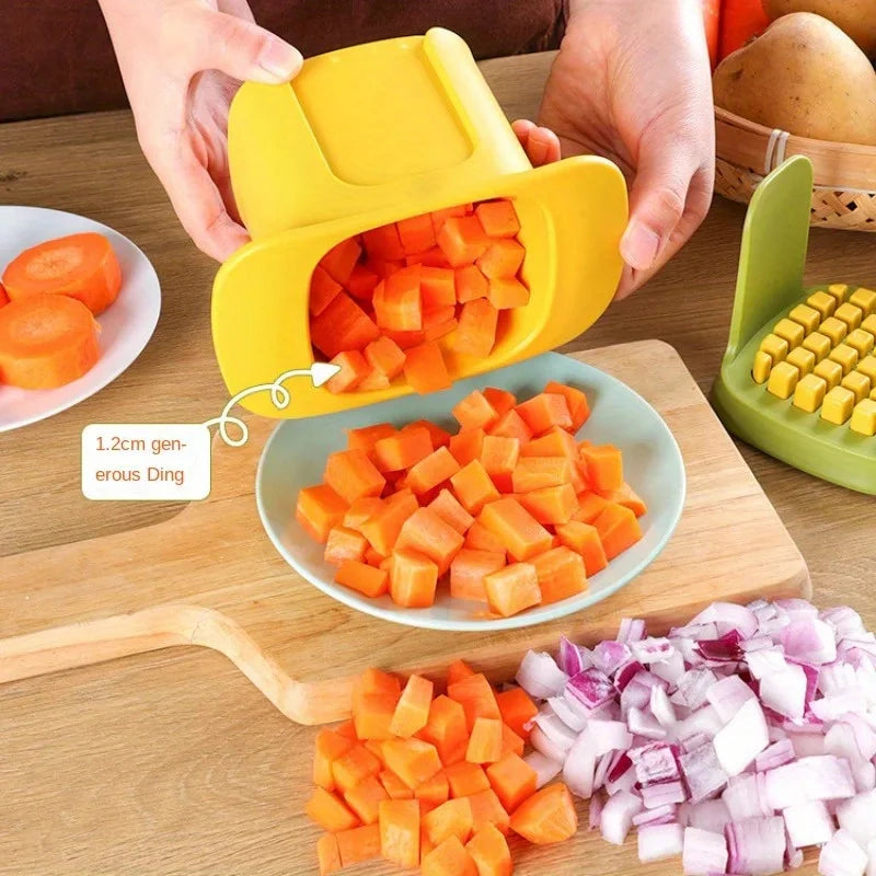 Remplace le long titre AliExpress par celui-ci :
Coupe-Légumes à Pression Manuelle – Hachoir à Dés Rapide