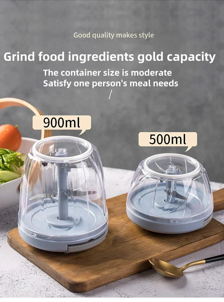 500ML Manual Meat Mincer Garlic Chopper Rotate Garlic Press Crusher Vegetable Onion Cutter Kitchen Cooking  Food Chopper