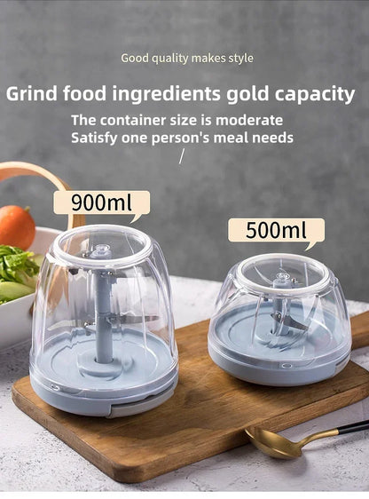 500ML Manual Meat Mincer Garlic Chopper Rotate Garlic Press Crusher Vegetable Onion Cutter Kitchen Cooking  Food Chopper