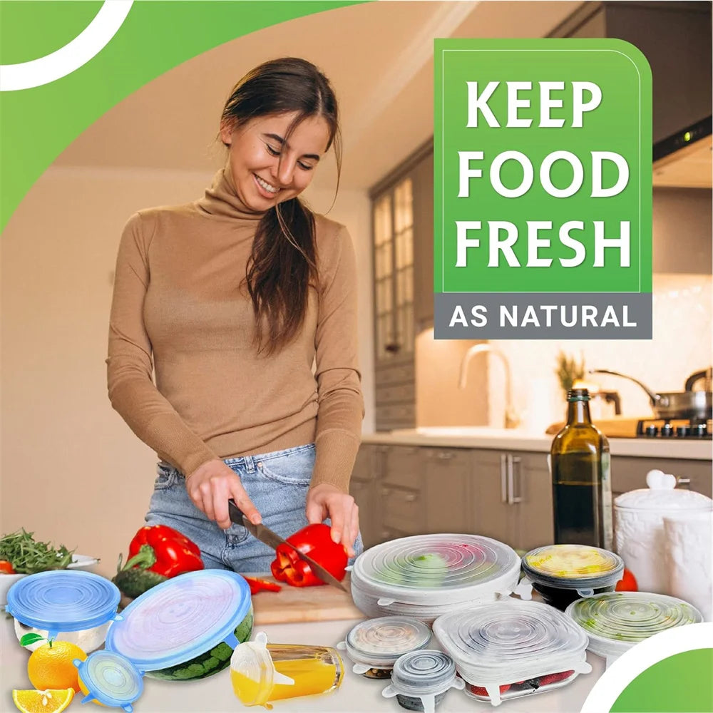 Dites adieu au film plastique jetable avec ces couvercles magiques réutilisables ! 🍏🥗