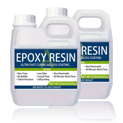 Kit Résine Époxy Transparente – Moulage, Bijoux et Créations Déco