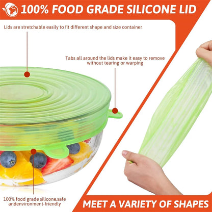 Dites adieu au film plastique jetable avec ces couvercles magiques réutilisables ! 🍏🥗