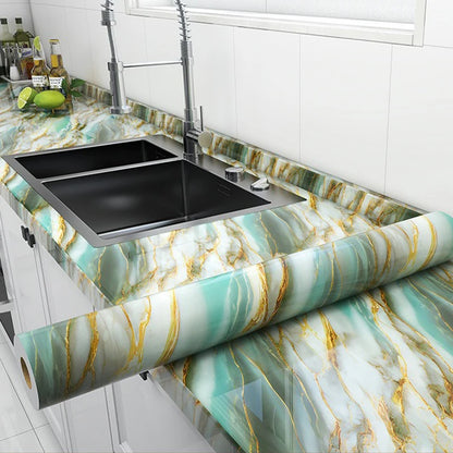Papier Peint Adhésif Effet Marbre – Revêtement Imperméable pour Meubles et Cuisine