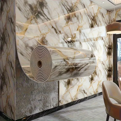 Panneaux Muraux Adhésifs 3D Effet Marbre – Revêtement Mural en Mousse Imperméable