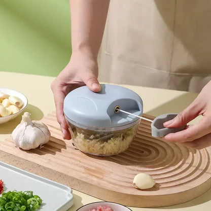 500ML Manual Meat Mincer Garlic Chopper Rotate Garlic Press Crusher Vegetable Onion Cutter Kitchen Cooking  Food Chopper