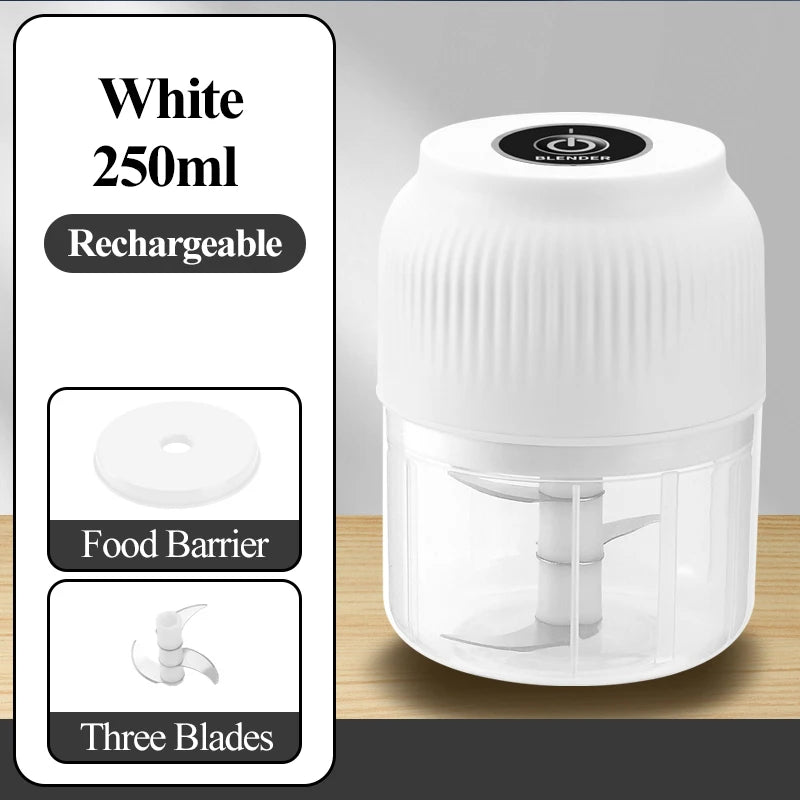 Remplace le titre d'origine par celui-ci :
Mini Hachoir Électrique Sans Fil 250ml – Presse-Ail & Broyeur USB