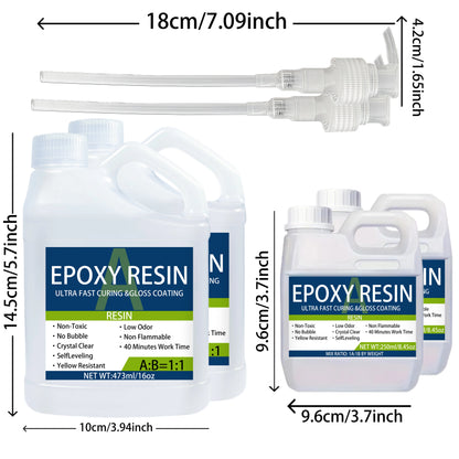 Kit Résine Époxy Transparente – Moulage, Bijoux et Créations Déco