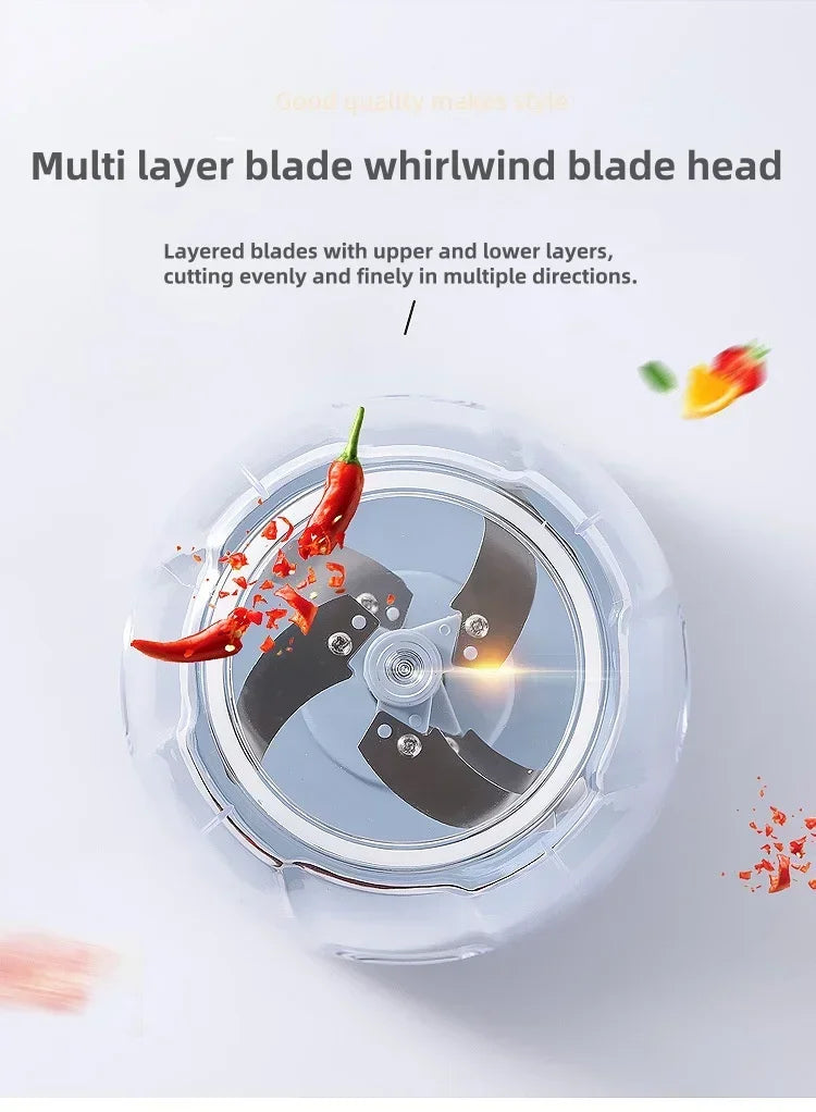500ML Manual Meat Mincer Garlic Chopper Rotate Garlic Press Crusher Vegetable Onion Cutter Kitchen Cooking  Food Chopper