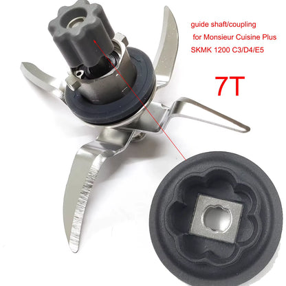 Blender Blade Drive Wheel 7 Gear for Monsieur Cuisine plus SKMK 1200 C2 / C3 / D4 / E5 Guide Coupling 7T Wall Breaker Blade Head