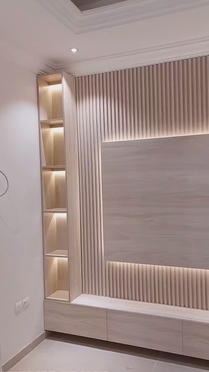 Panneaux Muraux en Tasseaux de Bois Premium – Isolation Acoustique & Déco🪵