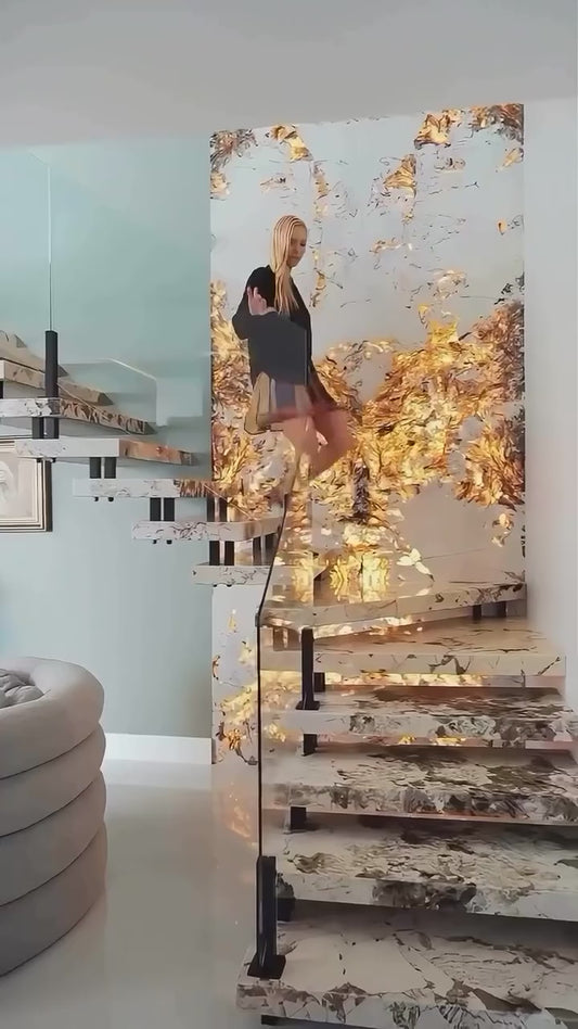 Panneaux Muraux Minéraux Effet Marbre – Revêtement Mural Haute Brillance💎
