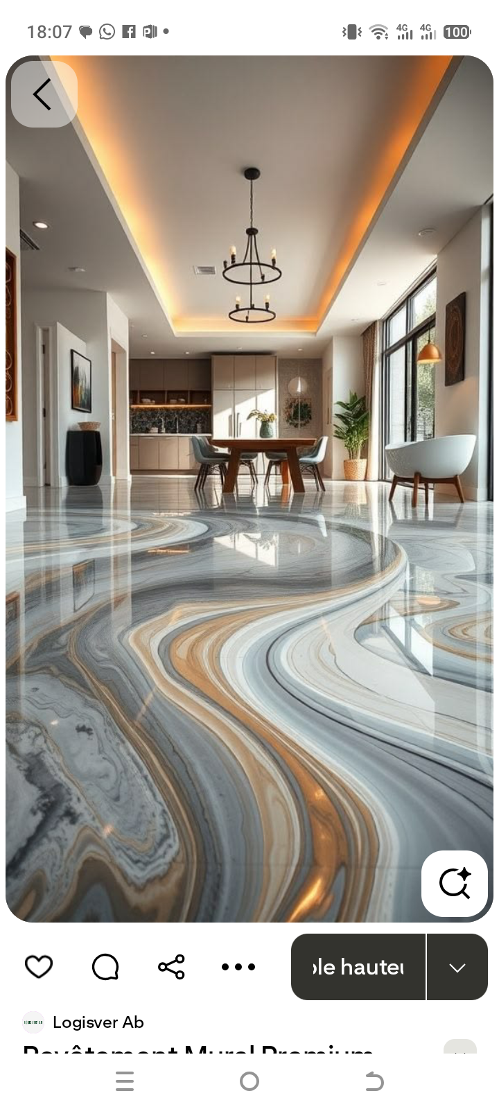 Revêtement de Sol en Résine Époxy – Effet Marbre et Designs Personnalisés