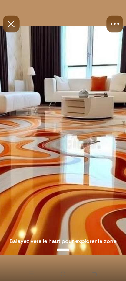 Revêtement de Sol en Résine Époxy – Effet Marbre et Designs Personnalisés